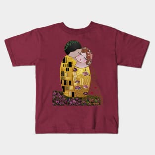 Kokeshis The kiss of Klimt Kids T-Shirt